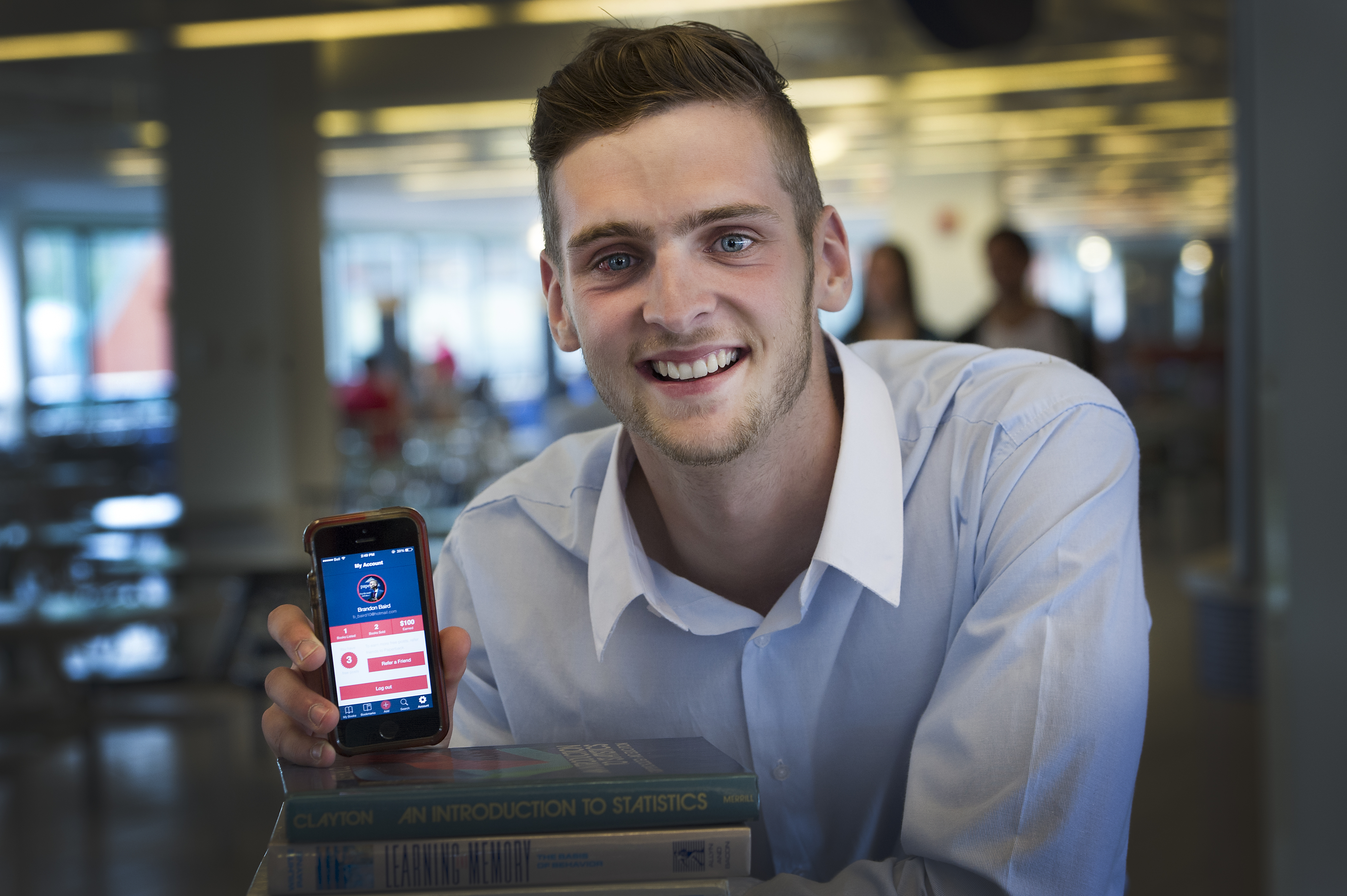 Alumnus Brandon Baird has developed a new app to help students buy and sell used textbooks.