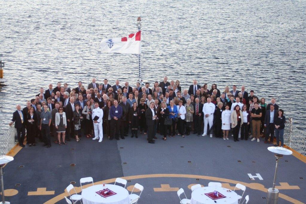 Alumni and friends aboard HMCS Preserver on Sept. 24.