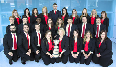Enactus Memorial will compete for the 2014 Enactus World Cup in Beijing, China, from Oct. 22-25. They are pictured here with the trophy from the Canadian competition, which they won in April.